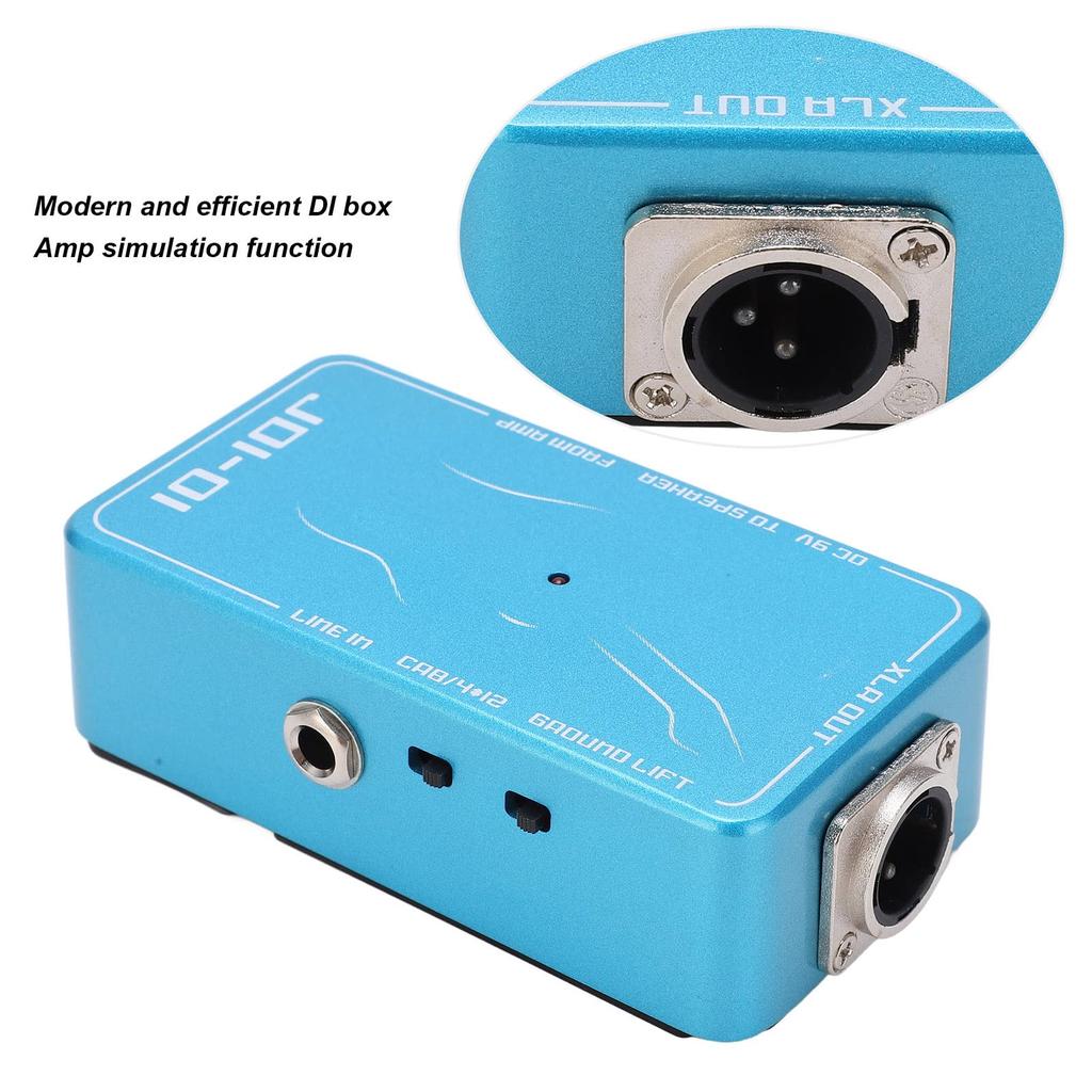Walfront JDI-01 Пассивный директ-бокс, Аналоговая педаль эффектов для электрогитары с динамиком, Функция симуляции усилителя, Балансный XLR-выход 600 Ом,