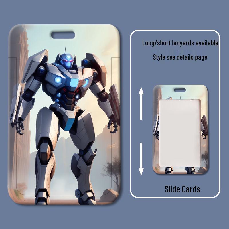 Пластиковый выдвижной держатель для ID-карты на тему Gundam для студентов