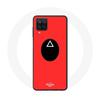 Case - Samsung - Galaxy A12 - Flexible - Red - Squid Game Triangle Soldier Mask
