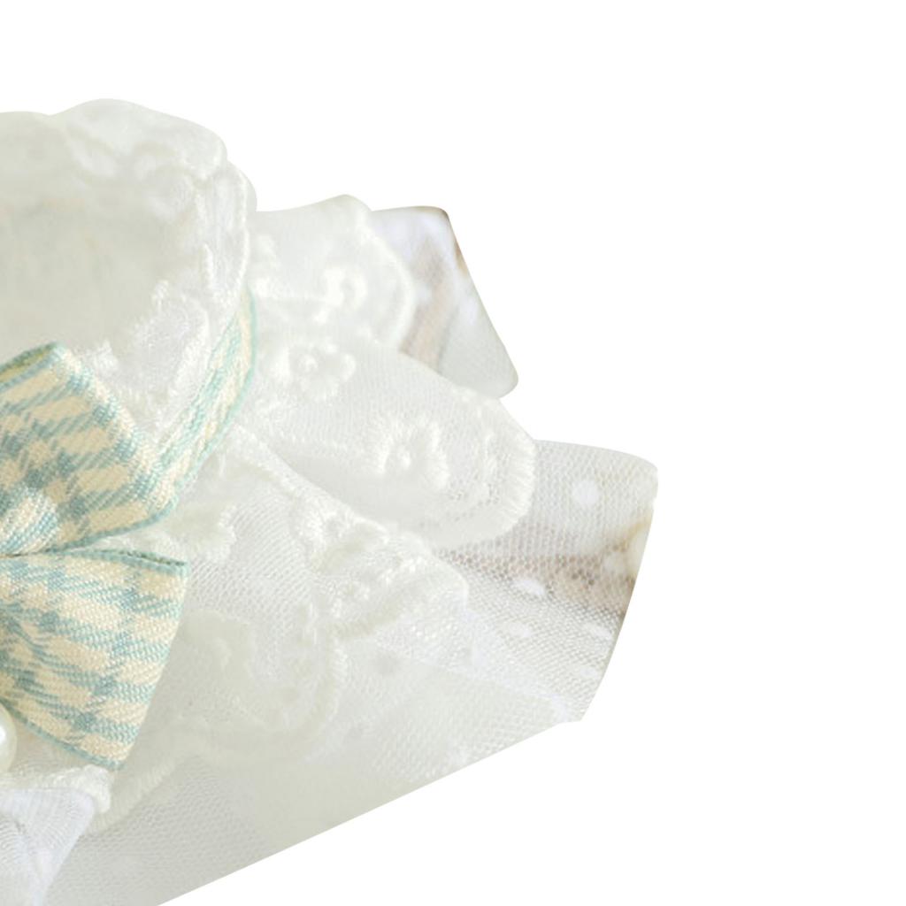 Кружевной кошачий ошейник с бантом и колокольчиками Милый модный питомец Шейный платок Аксессуары для собак Зеленый M