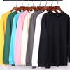 Heavyweight Loose Cotton Long-sleeved Men's Models Seamless Round Neck Bottoming Shirt T-shirt Plus Size