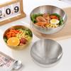 Large Capacity Stainless Steel Metal Fruit Salad Bowls Soup Rice Ramen Noodles Bowl Kitchen Tableware Utensils Food Container