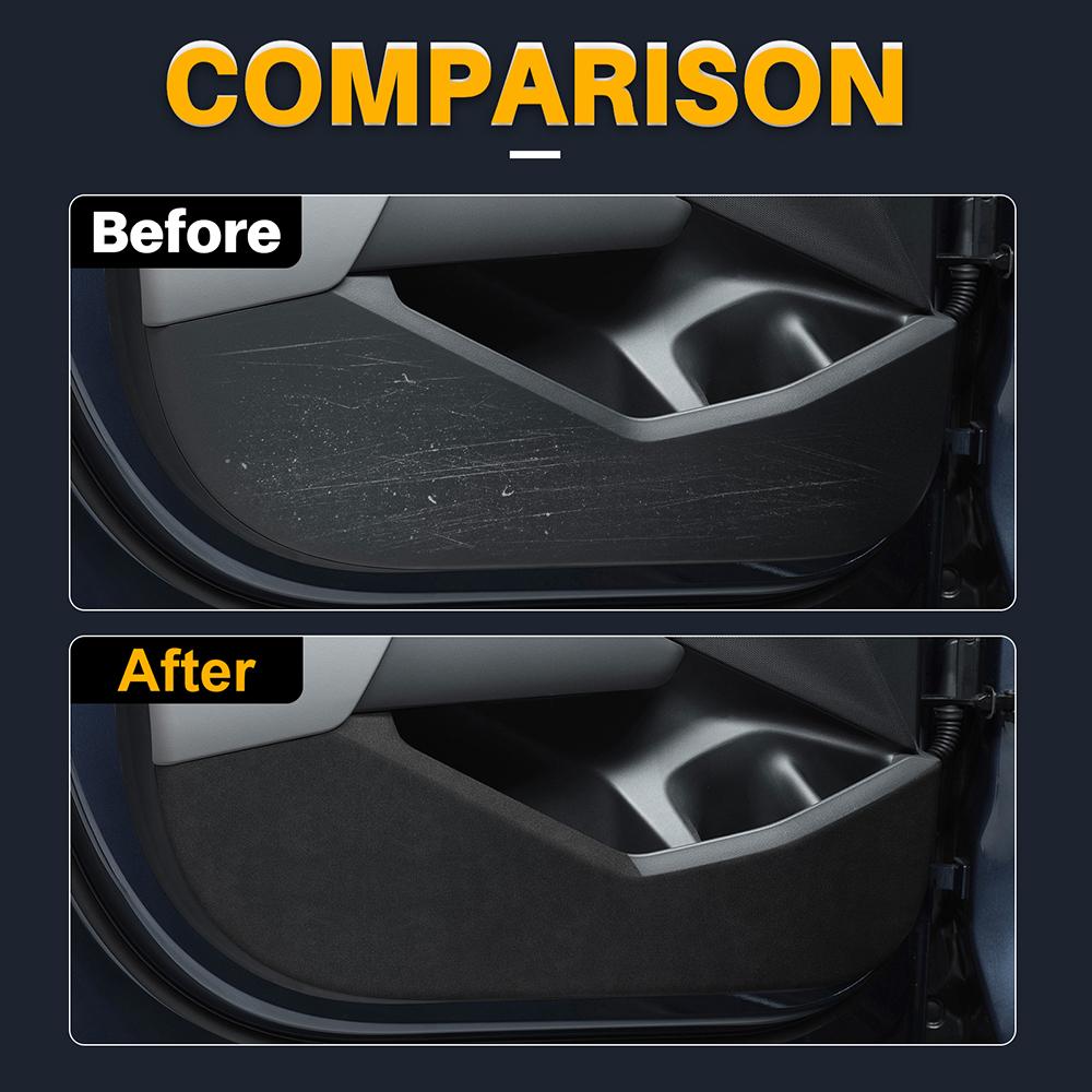 Car Front Door Anti-Kick Pad Sticker for BMW X3 G45 2025 2026 Interior Protection PU Leather