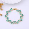 24K Light Green Zircon Womens Niche Bracelet Small Fresh Womens Bracelet