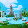 Decorative Mini Rockery Ornament Simulation Waterfall Rocks Micro Landscape Ornaments  Fish Tank
