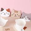 1 шт. Милая подставка под чашку с кошкой, ПВХ, нескользящая и защищающая от ожогов, коврик под миску, силиконовая изоляционная подкладка под чайную чашку