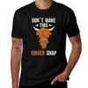 Dont Make This Ginger Snap Highland Cow Cattle Tshirt Breathable Workout Short Sleeve Top