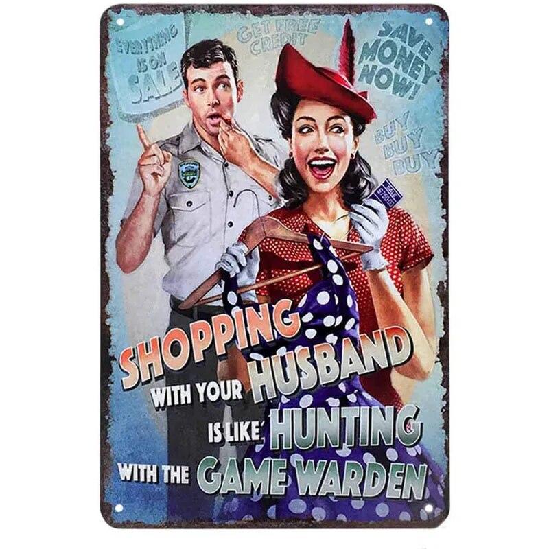 Retro Horse Make Me Happy Metal Tin Signs Vintage Posters for Garage Game Room Bar Man Cave Cafe Office Home Wall Decor Gift