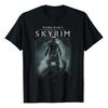 Футболка с видеоигрой Skyrim Dragonborn в силуэте