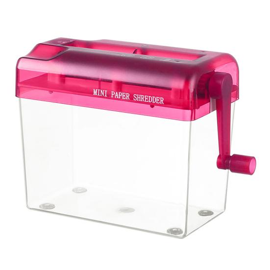 Ручной измельчитель бумаги Портативный большой емкости Прозрачный видимый противоскользящий мини-ручной инструмент для измельчения бумаги формата А4 Товары для домашнего офиса