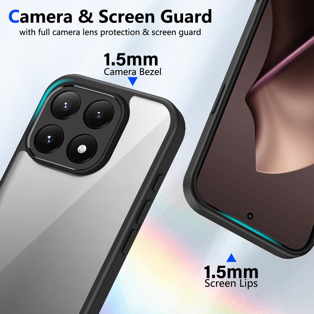 Для Xiaomi 15T 5G Чехол Ударопрочный Силиконовый TPU Бампер Прозрачная Матовая Задняя Крышка Жесткий Чехол для Xiaomi 15T Xiaomi15T 2025