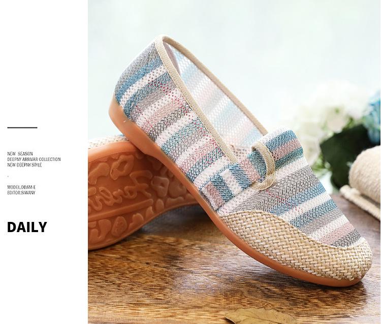 Women's Non-Slip Breathable Mesh Slip-On Shoes - Comfortable, Soft Sole, Fashionable, Versatile Spring/Summer Style