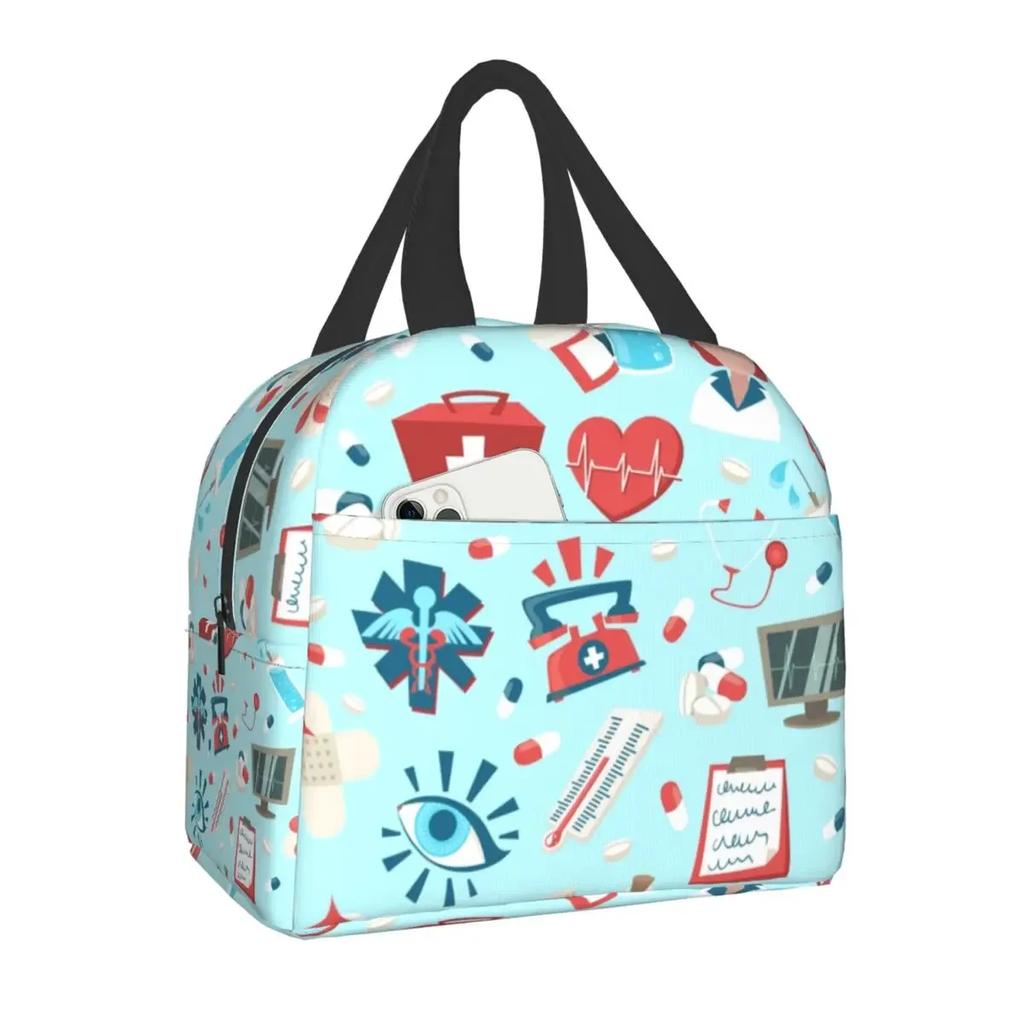Горячая Распродажа Сумка для обеда медсестры для женщин Портативный термохолодильник Изолированная коробка для бенто Школьные сумки для пикника