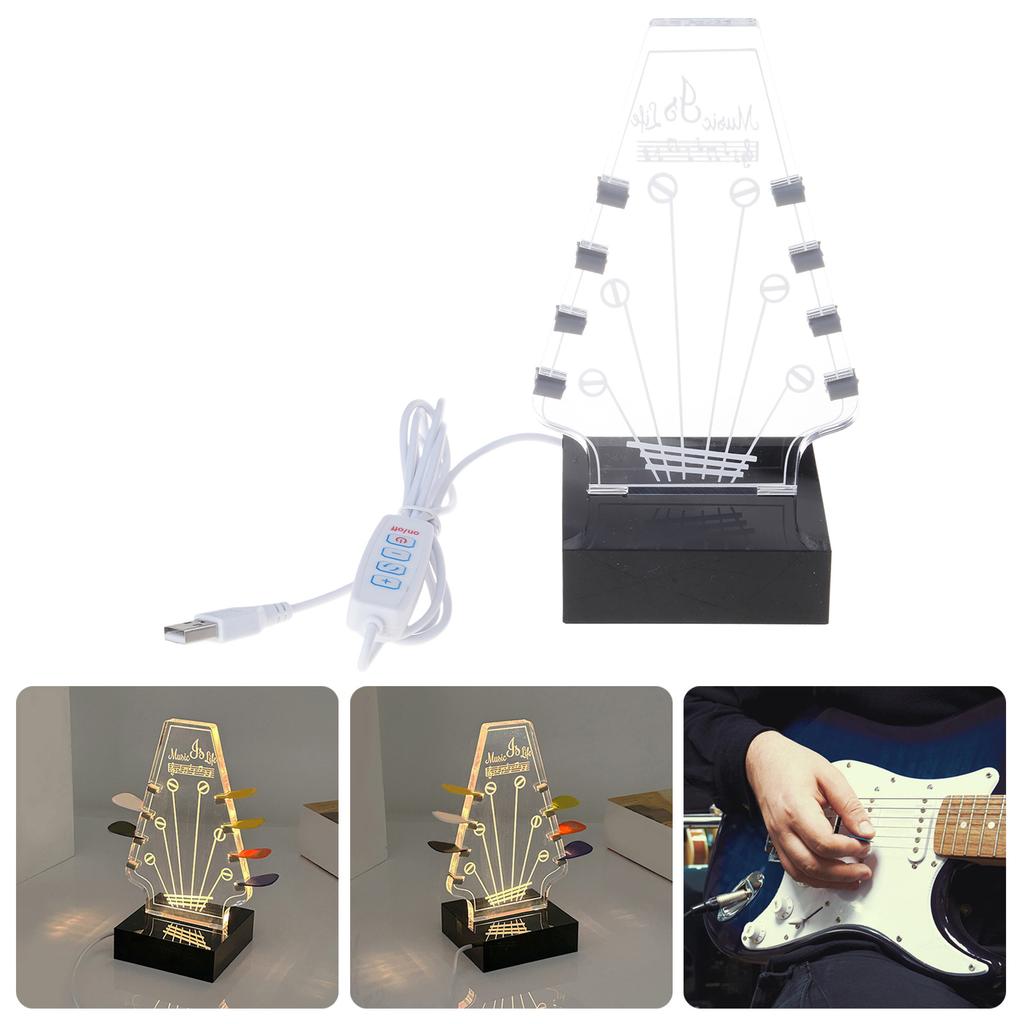 Guitar Pick Display Case Acrylic Guitar Display Easel Clear Guitar Pick Stand Pick Box with Base Guitar Pick Holder