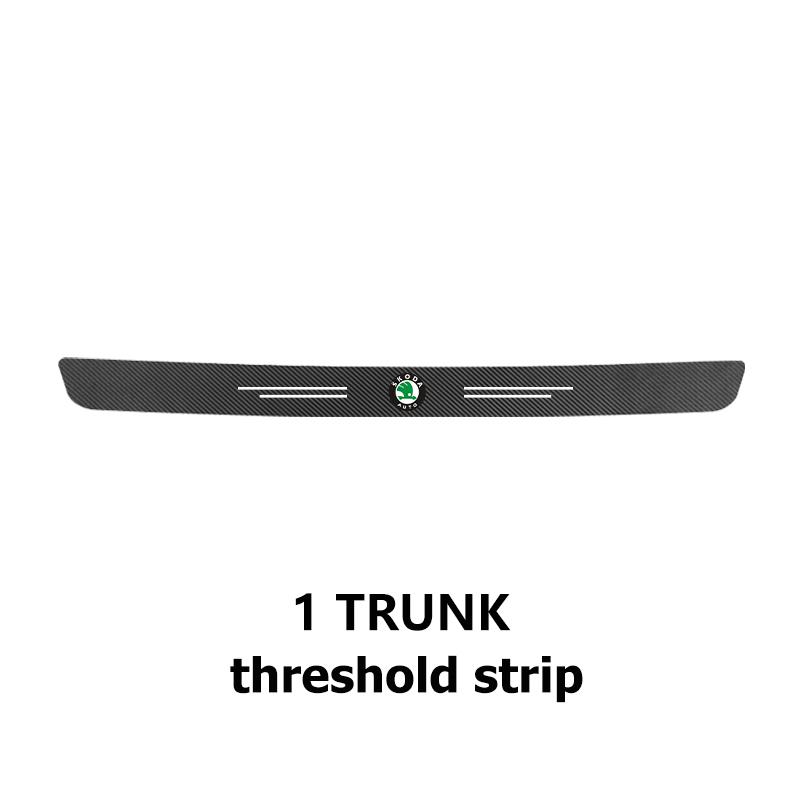 VJDX3 Car Carbon Fiber Door Sill Anti-Scratch Guard Sticker Accessories For Skoda octavia a5 a4 mk1 2 fabia superb rapid mk3 yeti 2006