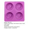 Yousheng Soap Mold Non-stick DIY 4 Cavity Moon Sun Double Face Clay Mold for Home