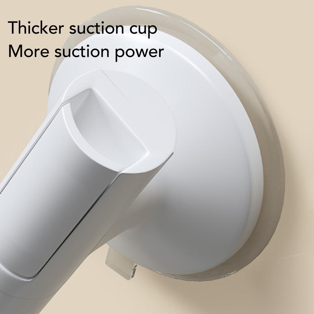 17.72in Shower Grab Bar Non Slip Suction Cup Shower Handle No Drilling Bathroom Security Bar for The Elderly Pregnant Women Children