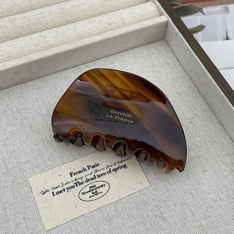 Французская винтажная заколка для волос в виде полукруглой дуги 7,7 см, простая, нежная, ацетатная заколка-акула, аксессуары для волос для женщин, девушек