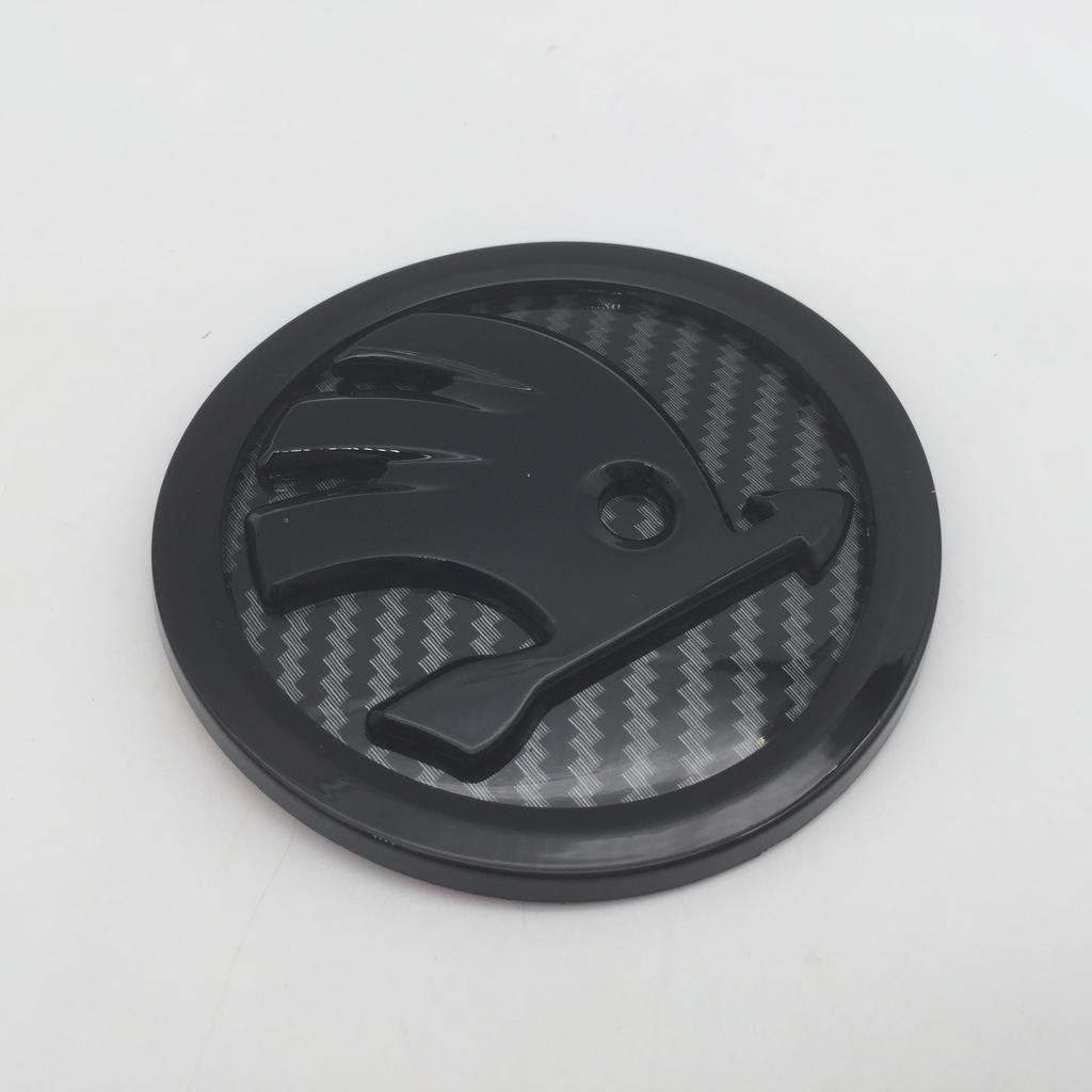 ADZ1 1pcs for SKODA S 90mm 80mm Car Front Grille Head Hood Emblem Rear Tail Bumper Trunk Sticker Badge Styling Accessories
