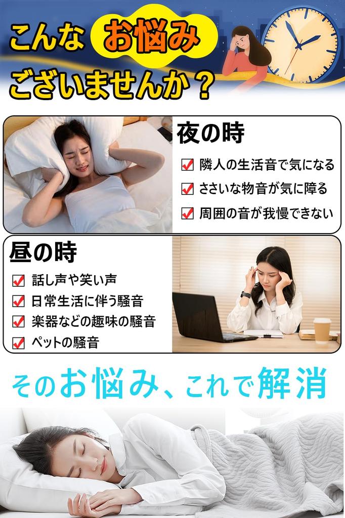 Earplugs for Noise Snoring Improved Sound and Hearing Protection Noise-reducing Sleep, Cancellation, Prevention, Environment, (ZZA12)