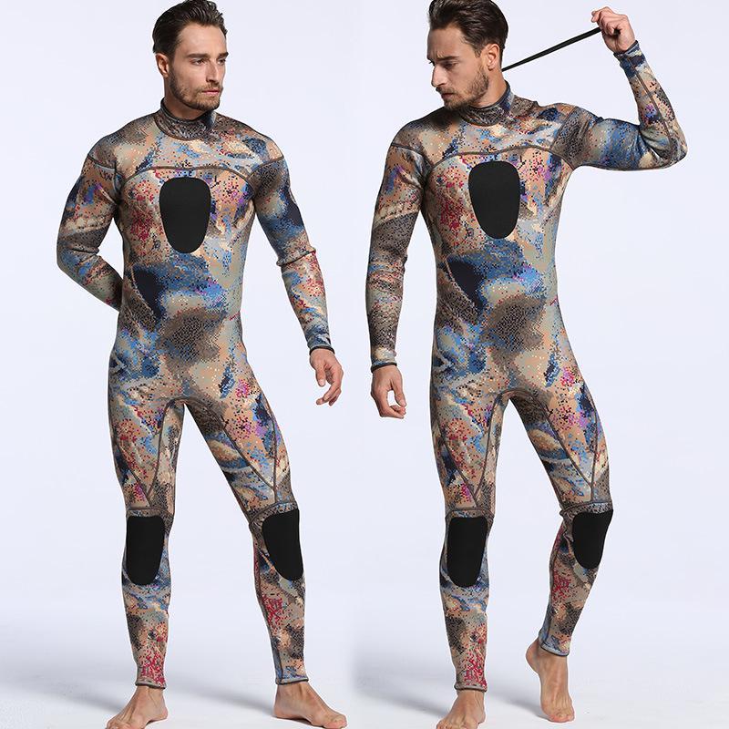Neoprene 3MM Camouflage Diving Wetsuit - Warm, Cold-Proof One-Piece Surf Suit