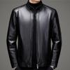 Winter Thickened and Warm Large Size Men's Genuine Leather Jacket Stand Collar Daddy Sheepskin Jacket Jacket