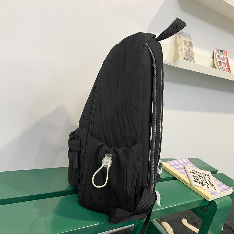 Однотонный школьный рюкзак для студента, женский рюкзак большой вместимости