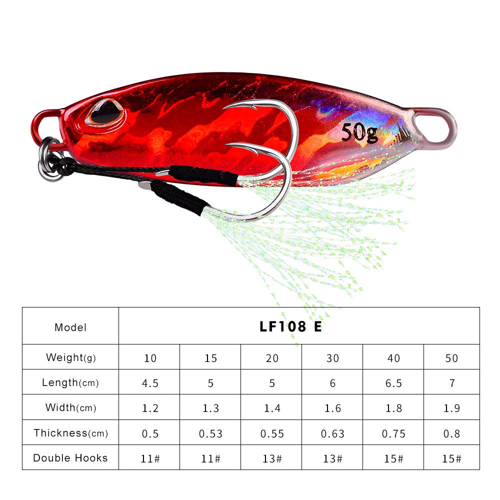 Brand 10-Color Sinking Hard Bait - Long-Casting Lead Fish Lure for Slow Jigging Fishing.