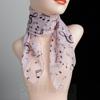 Fashion Printing Music Note Silk Scarf Versatile Decorative Neck Protector Square Yarn Scarf Spring and Autumn Triangular Scarf