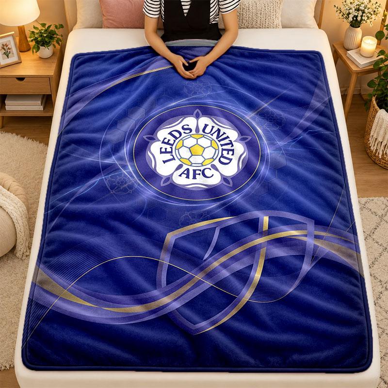 Фланелевое одеяло Leeds United Football Теплое Мягкое Плед для использования на диване кровати в гостиной