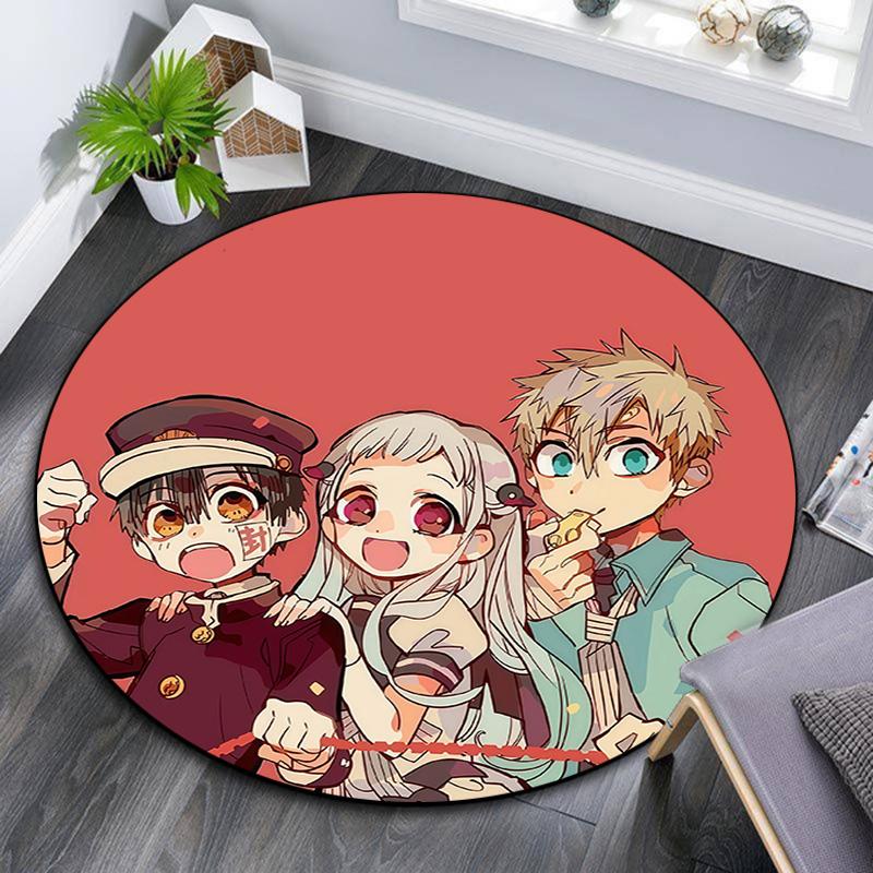 Toilet‑Bound Hanako‑kun2 Round Area Rug,Carpet Rug for Living Room Bedroom Sofa Playroom Decor,Non-slip Floor Mat