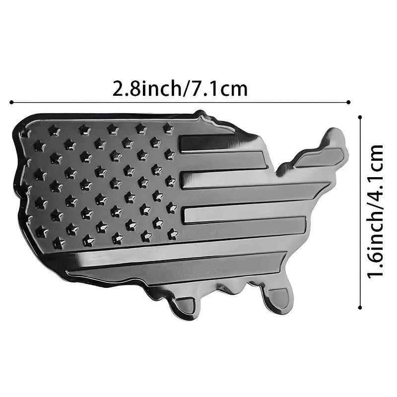 2pcs Small Matte Black American Flag Sticker Decal for Car 3D US American Flag Emblem Decals for Trucks for Truck Car Motorcycle