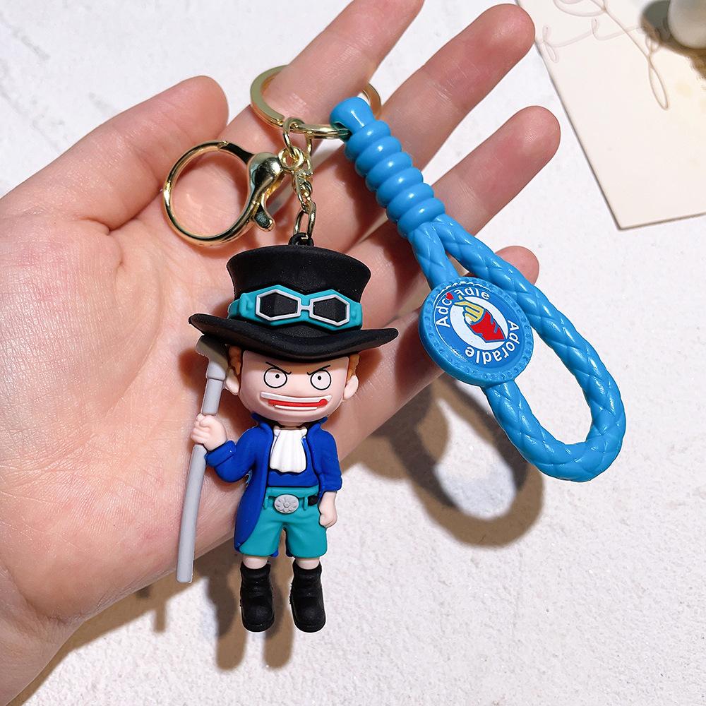 50Styles ONE PIECE Themed Keychain Cute Luffy, Roronoa Zoro, Silicone Toy Doll Key Chain Backpack Decor Small Gifts for Friend