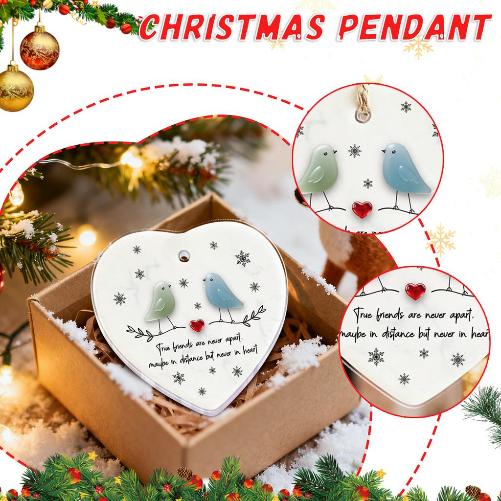 2D Акриловый Декор в форме Сердца из Морского Стекла, Сувенир в виде Сердца Дружбы, Украшение в виде Сердца Дружбы для Подвешивания на Дерево,