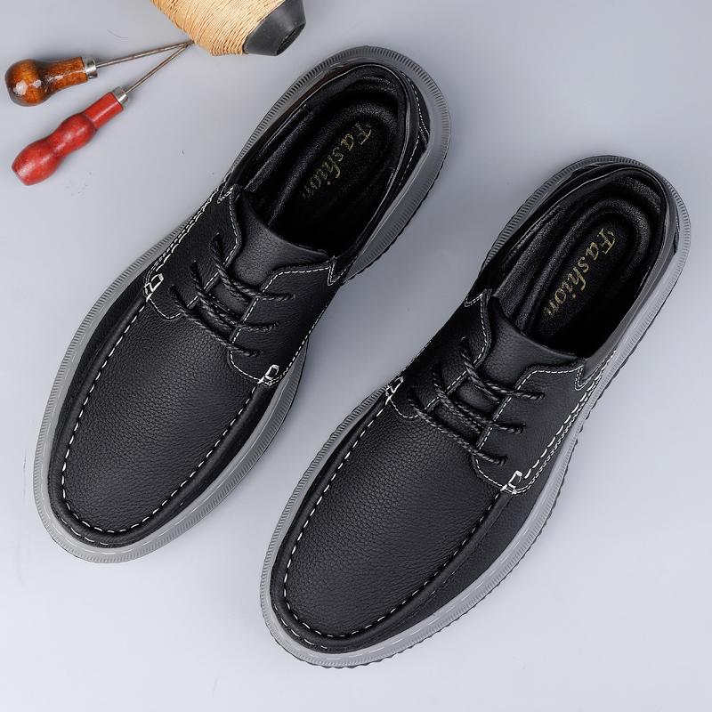 Luxury Business Dress Shoes Italy Genuine Leather Men Oxford Leather Shoes Classic Bureau Office Shoes Casual Lace-up Loafers