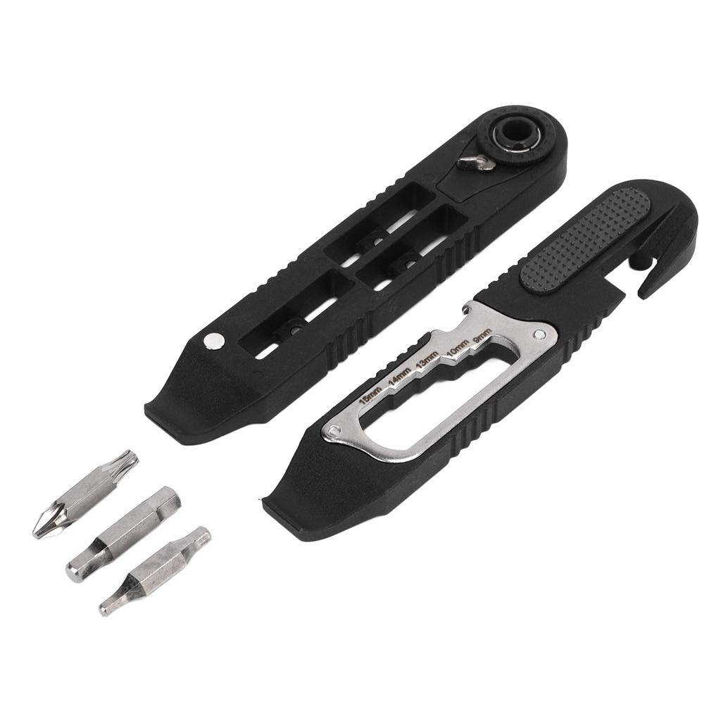 Bike Tire Prying Tool Kit Black Hex Spoke Tyre Lever Ratchet Tool for Bicycle Accessories