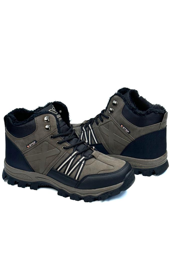 Men's Fashion Flat Heeled Booties Mink Unisex Outdoor Boots Shoes