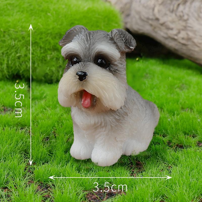 1Pc Resin Craft Miniature Figure Tiny For Bonsai Microlandscape Fairy Garden Decor Cute Small Dog Puppy Animal Decoration MIT