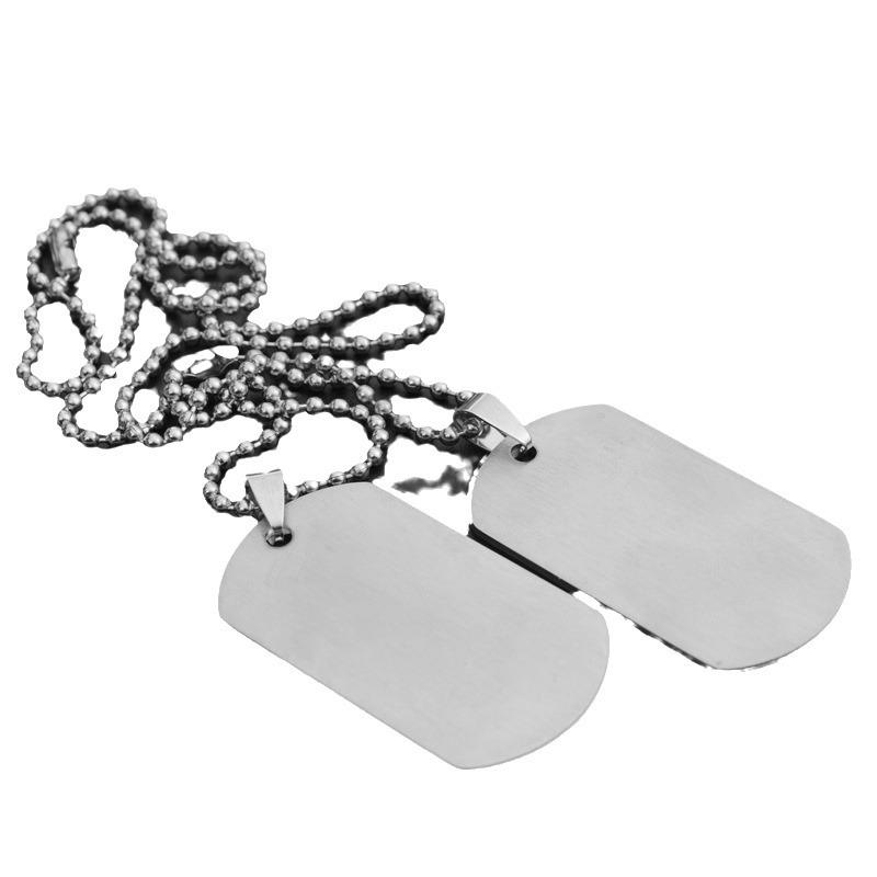 Ожерелье военного бренда, ювелирные изделия, мужское ожерелье, кулон из титановой стали, ожерелье из нержавеющей стали, двойная карточка, удостоверение личности для девочек
