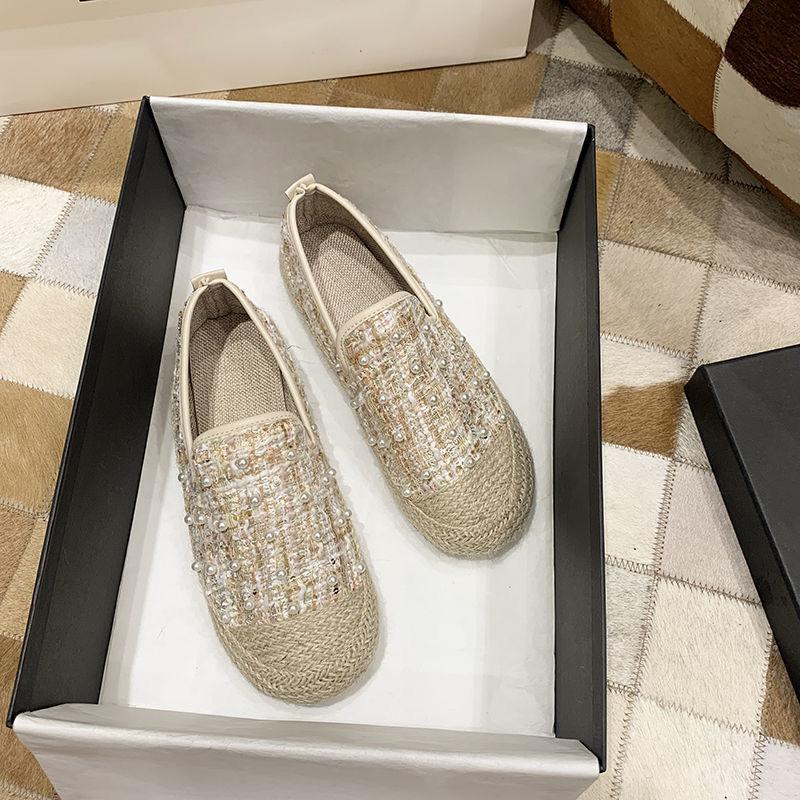 Женская обувь с круглым носком, женская парусиновая обувь, эспадрильи, повседневная, весенняя, легкая, стильная, новое поступление 2024 г.