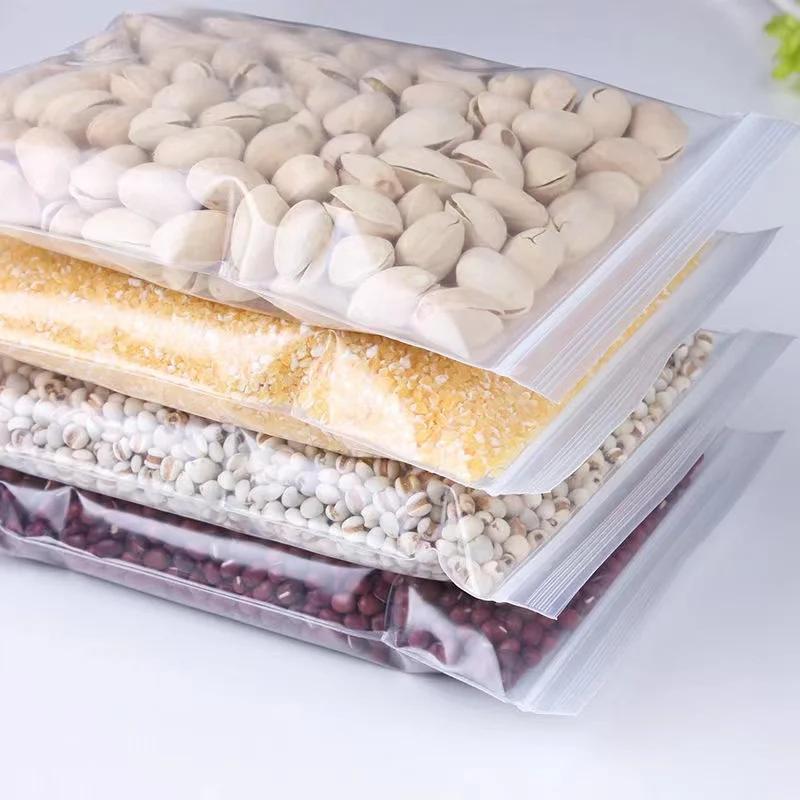 100Pcs Transparent Plastic Bags Reclosable Selaing Bag For Jewelry Food Gifts Packaging Organizer Pouch Reusable Storage Bags