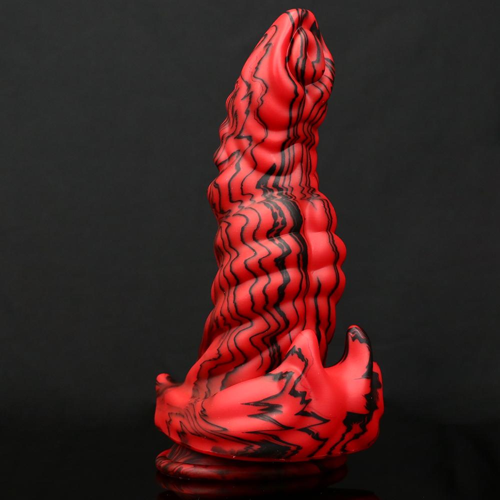 Силиконовый жидкий силиконовый пенис в форме смешанного цвета, имитация пениса в виде животного, секс-игрушки для взрослых, анальная пробка для мастурбации на заднем дворе