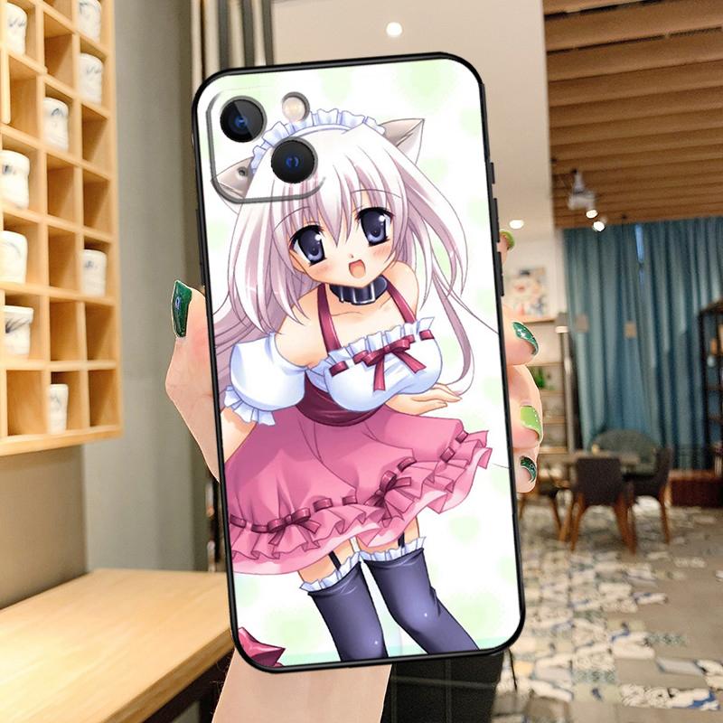 Чехол для телефона Аниме Девушка-кошка для iPhone 15 Pro Max 14 13 12 11 16 17 Pro Max mini 15 16 Plus 16e 17 Air Cover