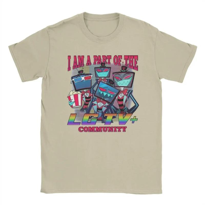 Женская футболка Vox Hazbins Hotel с коротким рукавом и круглым вырезом в стиле ретро, футболка больших размеров, свободная повседневная рубашка