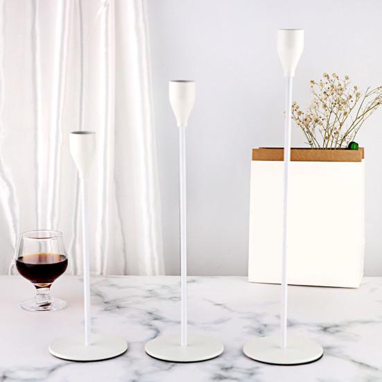 Металлический подсвечник настольный подсвечник для высоких конических свечей современный домашний декор