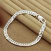 High Quality  Sterling  Bracelet 8 Inch 5MM Flat Snake Chain Bracelet For Men & Women Party Charm Jewelry Gift
