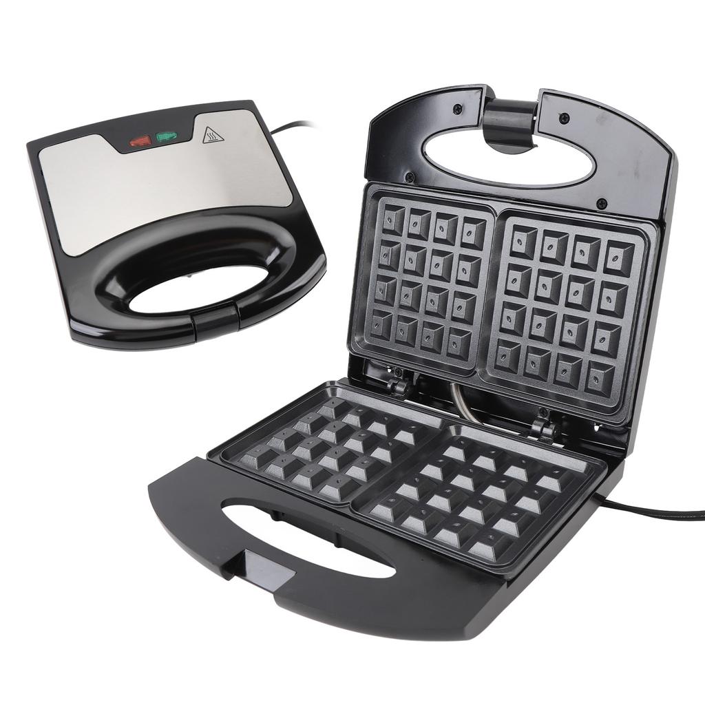 Электрическая вафельница мощностью 800 Вт с антипригарным покрытием, компактный небольшой электрический гриль, идеально подходит для