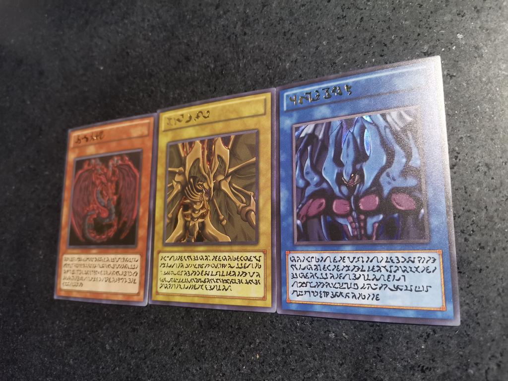 Yu-gi-oh! 3pcs/set  Phantasm  Diy Self-made Card Collection Cards Gauze Flash Anime Toy Gift Colorful Flash