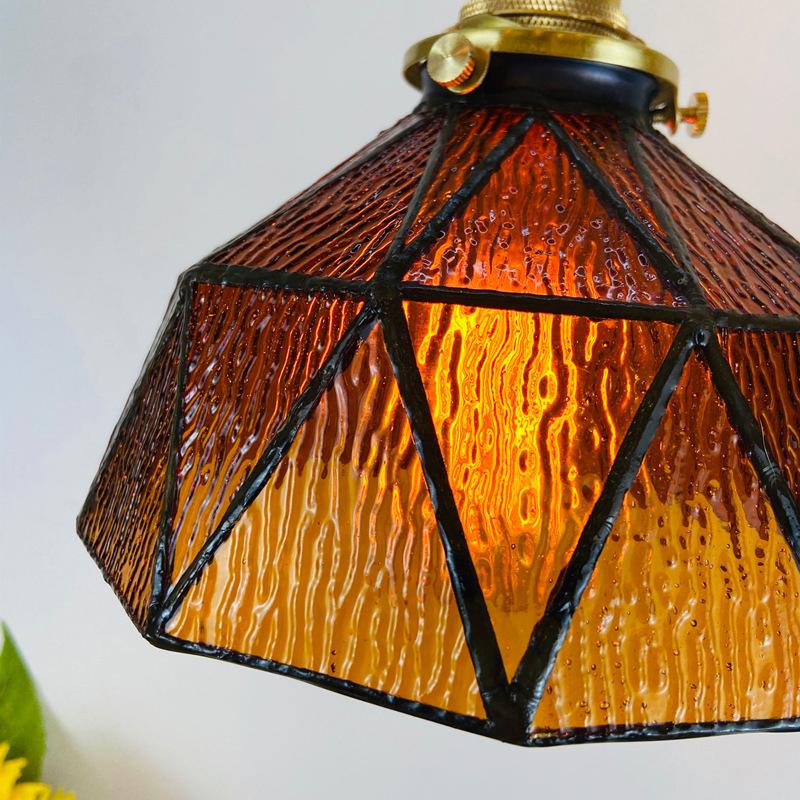 Японский домашний декор стеклянный подвесной светильник винтажный латунный деревенский светодиодный потолочный подвесной светильник для спальни обеденный стол люстры