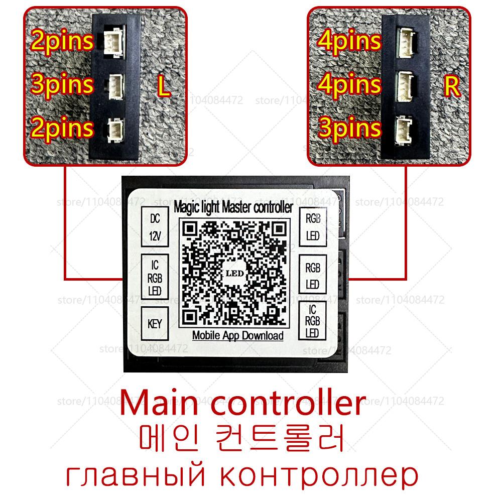 22-в-1 RGB Акриловые Автомобильные Салонные Светодиодные Ленты RGB Скрытая Акриловая Лента Декор Аксессуары для Атмосферы Для Silverado